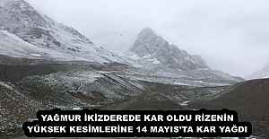 YAĞMUR İKİZDEREDE KAR OLDU RİZENİN...