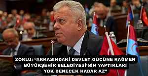 ZORLU: “ARKASINDAKİ DEVLET GÜCÜNE RAĞMEN BÜYÜKŞEHİR BELEDİYESİ’NİN YAPTIKLARI YOK DENECEK KADAR AZ”