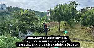 AKÇAABAT BELEDİYESİ’NDEN YEŞİL VE RENKLİ DOKUNUŞLAR: TEMİZLİK, BAKIM VE ÇİÇEK DİKİMİ SÜRÜYOR