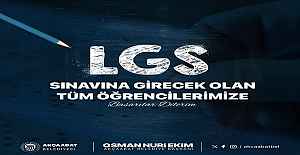 BAŞKAN EKİM'DEN LGS ÖĞRENCİLERİNE BAŞARI MESAJI