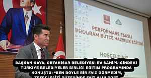 BAŞKAN KAYA, ORTAHİSAR BELEDİYESİ EV SAHİPLİĞİNDEKİ TÜRKİYE BELEDİYELER BİRLİĞİ EĞİTİM PROGRAMINDA KONUŞTU: BEN BÖYLE BİR FAİZ GÖRMEDİM, TEFECİ FAİZİ DÜZEYİNDE FAİZ ALINIYOR”