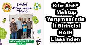 Sıfır Atık” Mektup Yarışmasında...