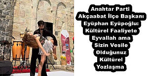 Anahtar Parti Akçaabat İlçe Başkanı Eyüphan Eyüpoğlu: Kültürel Faaliyete Eyvallah ama Sizin Vesile Olduğunuz Kültürel Yozlaşma