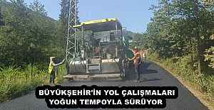 BÜYÜKŞEHİR#039;İN YOL ÇALIŞMALARI YOĞUN TEMPOYLA SÜRÜYOR 