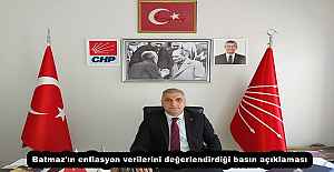 Batmaz'ın enflasyon verilerini değerlendirdiği basın açıklaması