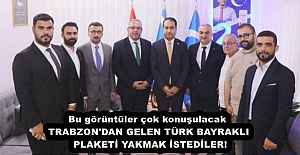 Bu görüntüler çok konuşulacak TRABZON'DAN GELEN TÜRK BAYRAKLI PLAKETİ YAKMAK İSTEDİLER!