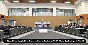 İl Güvenlik ve Asayiş Koordinasyon Kurulu Toplantısı Vali Yıldırım Başkanlığında Yapıldı