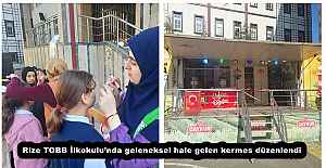 Rize TOBB İlkokulu’nda geleneksel hale gelen kermes düzenlendi