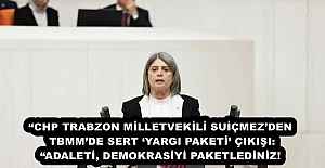 “CHP TRABZON MİLLETVEKİLİ SUİÇMEZ’DEN TBMM’DE SERT ‘YARGI PAKETİ’ ÇIKIŞI: “ADALETİ, DEMOKRASİYİ PAKETLEDİNİZ!