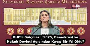 CHP’li Suiçmez: “2025, Demokrasi ve Hukuk Devleti Açısından Kayıp Bir Yıl Oldu”