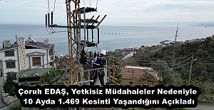 Çoruh EDAŞ, Yetkisiz Müdahaleler Nedeniyle 10 Ayda 1.469 Kesinti Yaşandığını Açıkladı