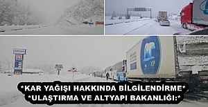 *KAR YAĞIŞI HAKKINDA BİLGİLENDİRME* ❗ *ULAŞTIRMA VE ALTYAPI BAKANLIĞI:*