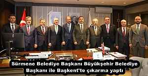 Sürmene Belediye Başkanı Büyükşehir Belediye Başkanı ile Başkent'te çıkarma yaptı