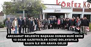 AKCAABAT BELEDİYE BAŞKANI OSMAN NURİ EKİM 10 OCAK GAZETECİLER GÜNÜ DOLAYSIYLA BASIN İLE BİR ARAYA GELDİ
