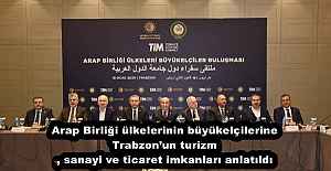 Arap Birliği ülkelerinin büyükelçilerine Trabzon’un turizm, sanayi ve ticaret imkanları anlatıldı