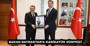 BAKAN BAYRAKTAR’A KARİKATÜR SÜRPRİZİ