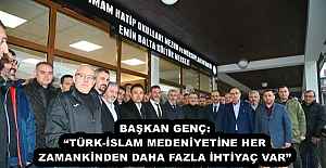 BAŞKAN GENÇ: “TÜRK-İSLAM MEDENİYETİNE HER ZAMANKİNDEN DAHA FAZLA İHTİYAÇ VAR”