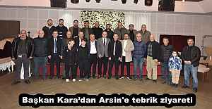 Başkan Karadan Arsin#039;e tebrik...