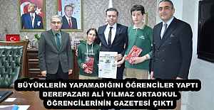 BÜYÜKLERİN YAPAMADIĞINI ÖĞRENCİLER YAPTI  DEREPAZARI ALİ YILMAZ ORTAOKUL ÖĞRENCİLERİNİN GAZETESİ ÇIKTI