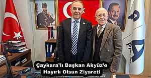 Çaykara’lı Başkan Akyüz’e Hayırlı Olsun Ziyareti