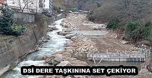 DSİ DERE TAŞKININA SET ÇEKİYOR