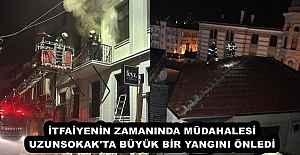 İTFAİYENİN ZAMANINDA MÜDAHALESİ...