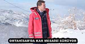 ORTAHİSAR’DA KAR MESAİSİ SÜRÜYOR