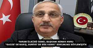 TURAN ÜLKÜSÜ GENEL BAŞKANI KENAN...