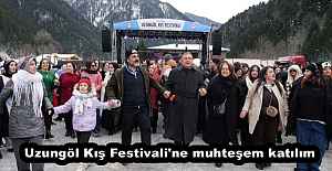 Uzungöl Kış Festivali'ne muhteşem katılım