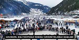 UZUNGÖL KIŞ FESTİVALİ RENKLİ GÖRÜNTÜLERLE BAŞLADI
