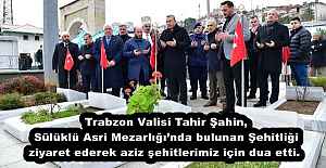 Vali Tahir Şahin Şehitliği Ziyaret Etti