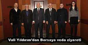 Vali Yıldırım’dan Borsaya veda ziyareti
