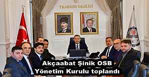 Akçaabat Şinik OSB Yönetim Kurulu toplandı