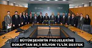 BÜYÜKŞEHİR’İN PROJELERİNE DOKAP’TAN 86,3 MİLYON TL’LİK DESTEK