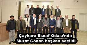 Çaykara Esnaf Odası’nda Murat Gönan başkan seçildi