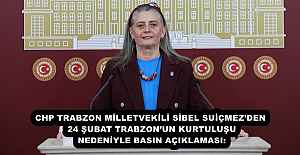 CHP TRABZON MİLLETVEKİLİ SİBEL SUİÇMEZ’DEN 24 ŞUBAT TRABZON’UN KURTULUŞU NEDENİYLE BASIN AÇIKLAMASI: