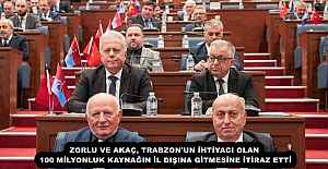 ZORLU VE AKAÇ, TRABZON'UN İHTİYACI OLAN 100 MİLYONLUK KAYNAĞIN İL DIŞINA GİTMESİNE İTİRAZ ETTİ