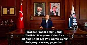 AKÇAABAT BELEDİYE BAŞKANI OSMAN NURİ EKİM’İN 12 MART İSTİKLAL MARŞI’NIN KABULÜ VE MEHMET AKİF ERSOY’U ANMA GÜNÜ MESAJI