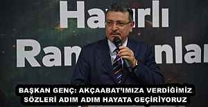 BAŞKAN GENÇ: AKÇAABAT’IMIZA VERDİĞİMİZ SÖZLERİ ADIM ADIM HAYATA GEÇİRİYORUZ