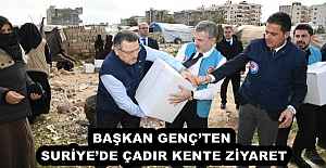 BAŞKAN GENÇ’TEN SURİYE’DE ÇADIR KENTE ZİYARET