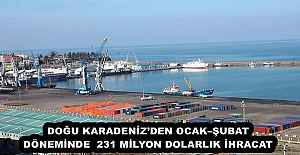 DOĞU KARADENİZ’DEN OCAK–ŞUBAT DÖNEMİNDE  231 MİLYON DOLARLIK İHRACAT
