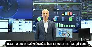 HAFTADA 2 GÜNÜMÜZ İNTERNETTE GEÇİYOR