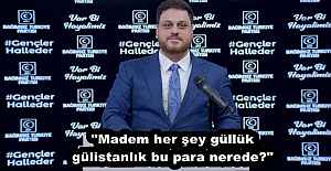 "Madem her şey güllük gülistanlık bu para nerede?"