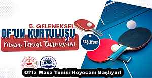 Of'ta Masa Tenisi Heyecanı Başlıyor!