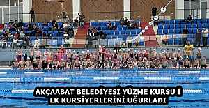 AKÇAABAT BELEDİYESİ YÜZME KURSU İLK KURSİYERLERİNİ UĞURLADI