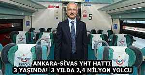 ANKARA-SİVAS YHT HATTI 3 YAŞINDA!  3 YILDA 2,4 MİLYON YOLCU
