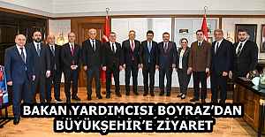 BAKAN YARDIMCISI BOYRAZ’DAN BÜYÜKŞEHİR’E ZİYARET
