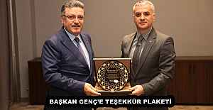 BAŞKAN GENÇ’E TEŞEKKÜR PLAKETİ