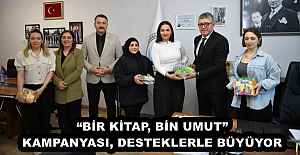 “BİR KİTAP, BİN UMUT” KAMPANYASI, DESTEKLERLE BÜYÜYOR