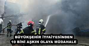 BÜYÜKŞEHİR İTFAİYESİNDEN 10 BİNİ AŞKIN OLAYA MÜDAHALE